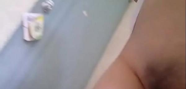  Cute korean girl pee show her hairy pussy